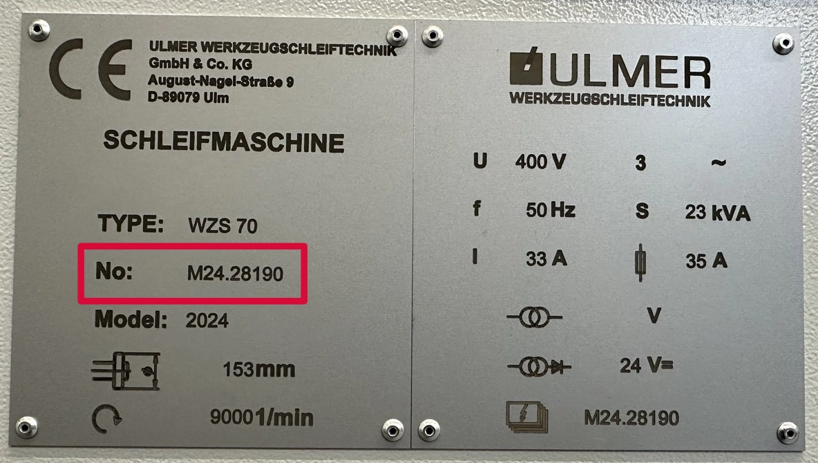 maschinennummer